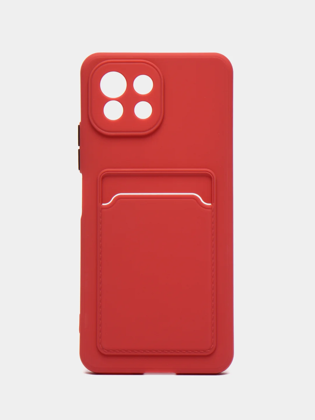 Коралловый чехол силиконовый для Xiaomi Mi 11 Lite, (Сяоми Ми 11 Лайт), с карман для карт, прозрачный