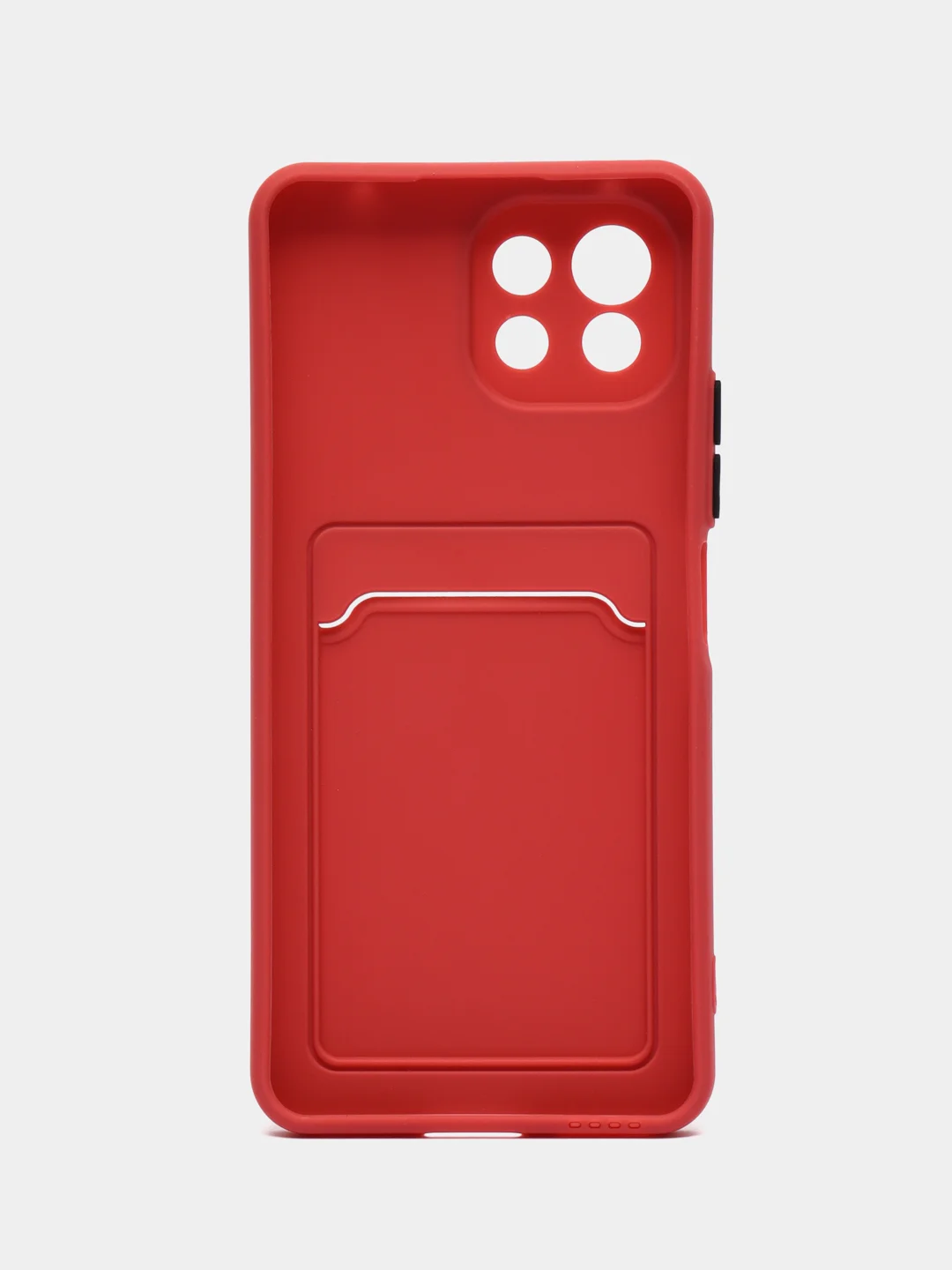 Коралловый чехол силиконовый для Xiaomi Mi 11 Lite, (Сяоми Ми 11 Лайт), с карман для карт, прозрачный