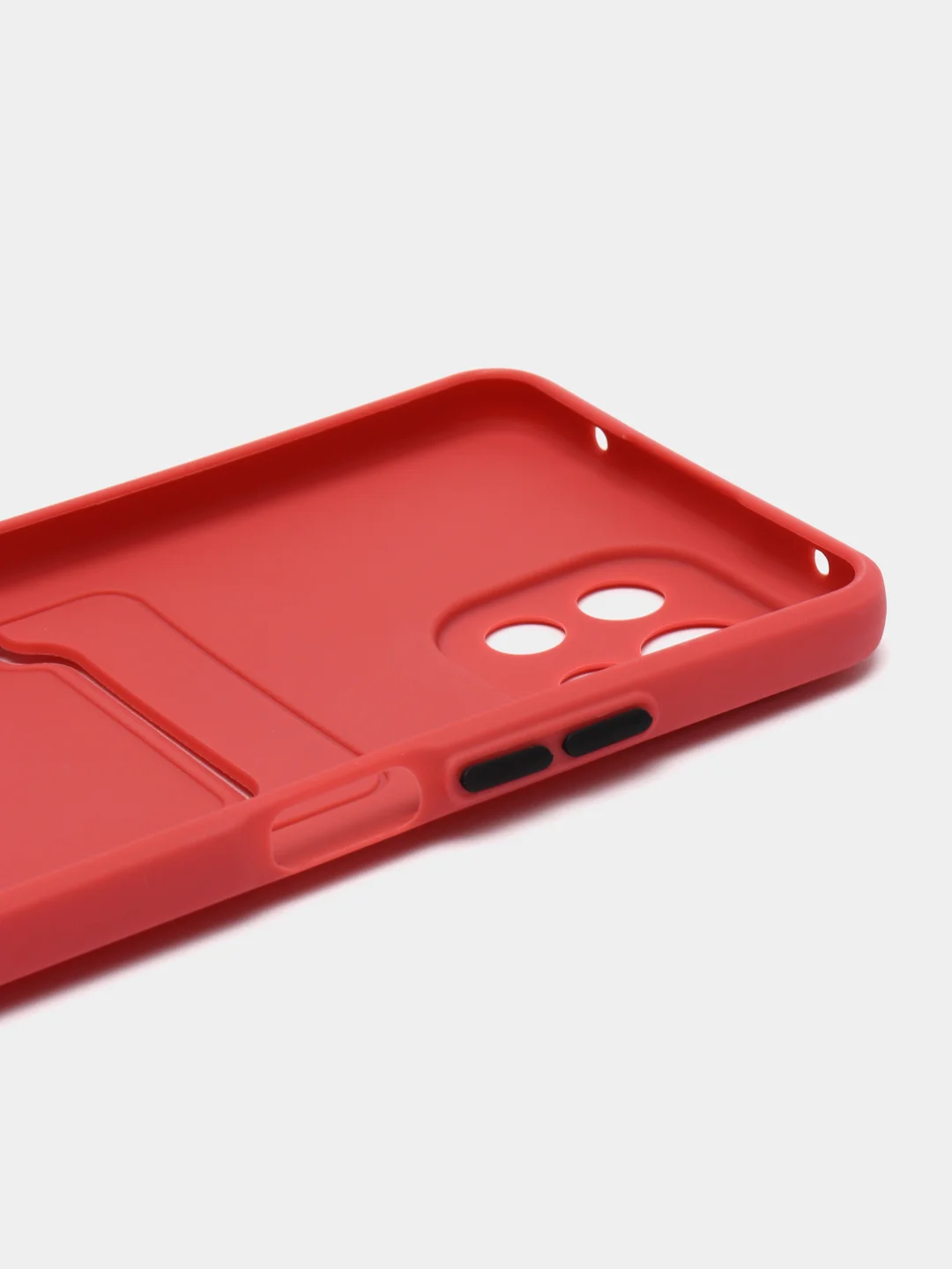Коралловый чехол силиконовый для Xiaomi Mi 11 Lite, (Сяоми Ми 11 Лайт), с карман для карт, прозрачный