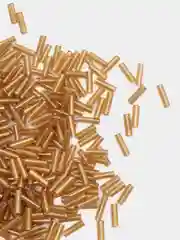 Карамельный стеклярус бисер рубка