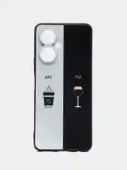 Бирюзовый чехол для Tecno Camon 19 / 19 Pro, с принтом, с рисунком (Техно Камон 19 Про)