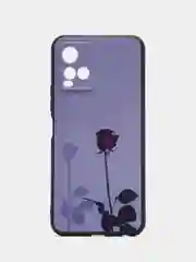 Серебряный силиконовый чехол для Vivo Y33s / Y21 2021, с принтом, с рисунком (Виво У33С / у21 2021)