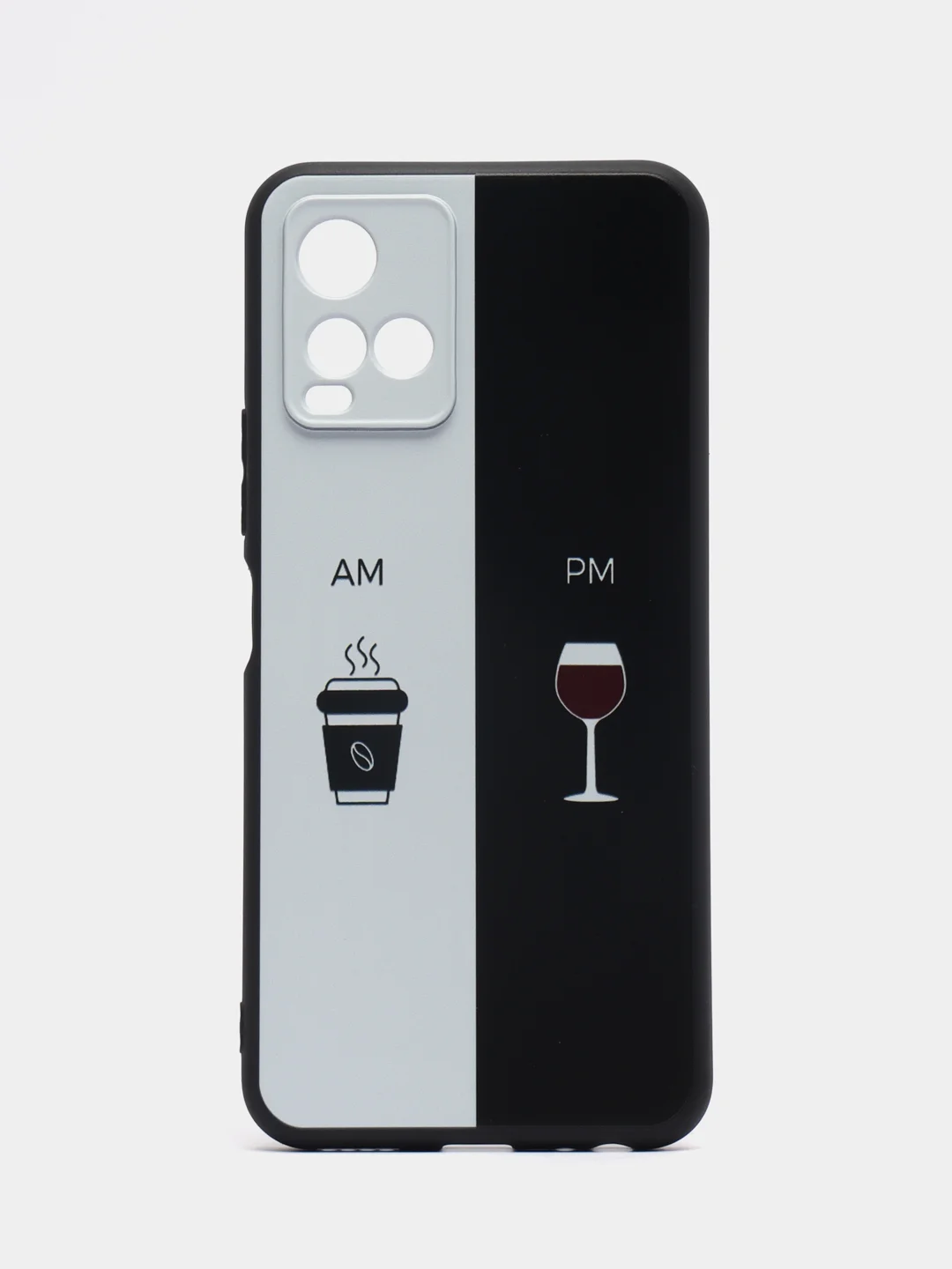 Бирюзовый силиконовый чехол для Vivo Y33s / Y21 2021, с принтом, с рисунком (Виво У33С / у21 2021)