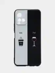 Бирюзовый силиконовый чехол для Vivo Y33s / Y21 2021, с принтом, с рисунком (Виво У33С / у21 2021)