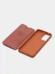 Коралловый чехол-книжка с прозрачным окном Samsung A01/A02/A10/A11/A20/A40/A50/A51/A52/A70/A71/A72