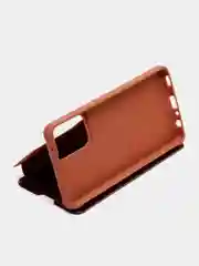 Коралловый чехол-книжка с прозрачным окном Samsung A01/A02/A10/A11/A20/A40/A50/A51/A52/A70/A71/A72