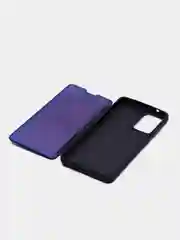 Темно-синий чехол-книжка с прозрачным окном Samsung A01/A02/A10/A11/A20/A40/A50/A51/A52/A70/A71/A72