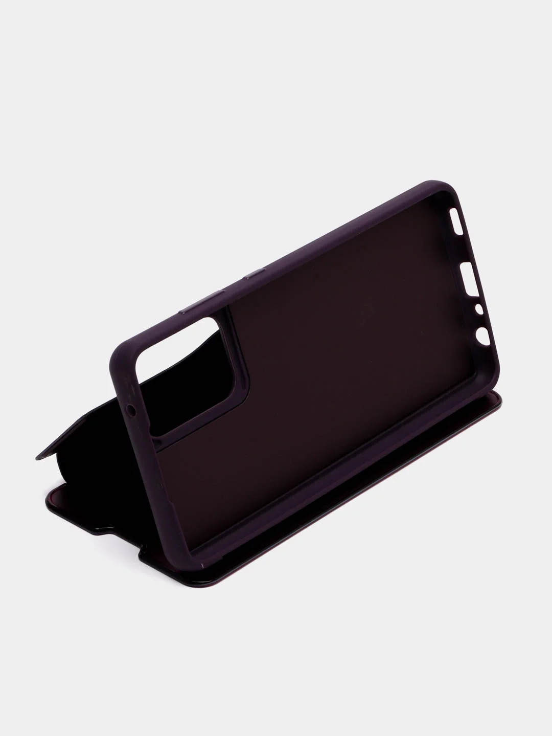 Фиолетовый чехол-книжка с прозрачным окном Samsung A01/A02/A10/A11/A20/A40/A50/A51/A52/A70/A71/A72