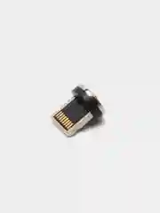 Серебряный кабель зарядный магнитный тканевый MicroUSB/Type-C/Lightning  2.4A, Айфон, Андроид,головка