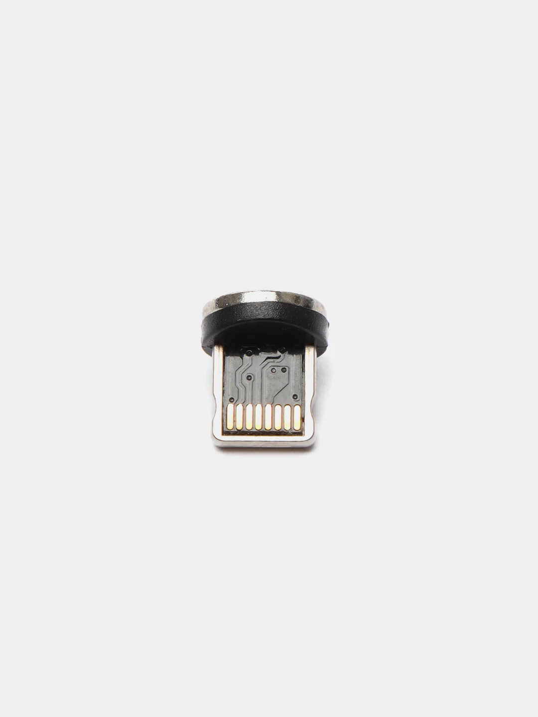 Серебряный кабель зарядный магнитный тканевый MicroUSB/Type-C/Lightning  2.4A, Айфон, Андроид,головка