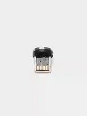 Серебряный кабель зарядный магнитный тканевый MicroUSB/Type-C/Lightning  2.4A, Айфон, Андроид,головка
