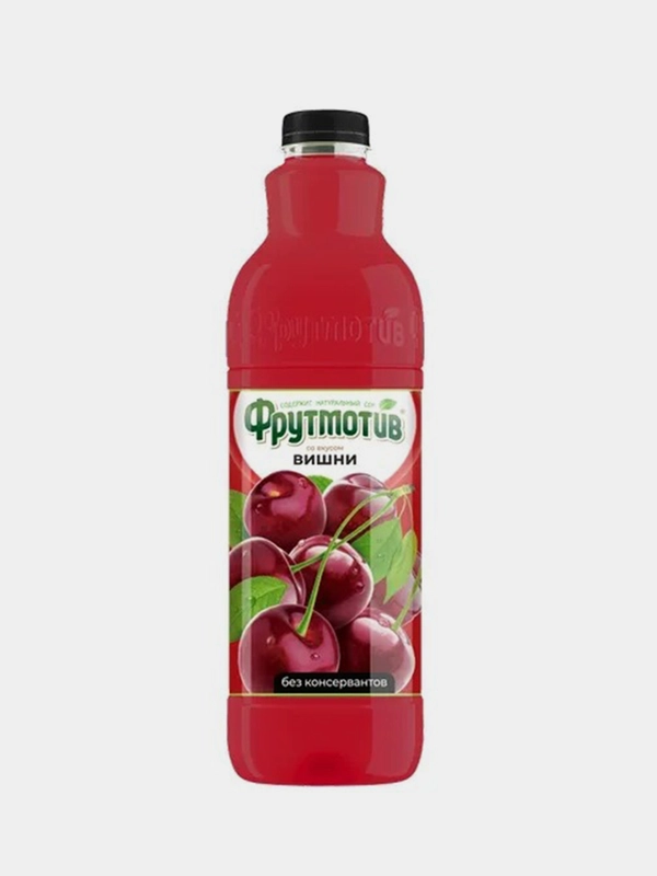 Напиток сокосодержащий Фрутмотив со вкусом вишни, негазированный, 1,5л