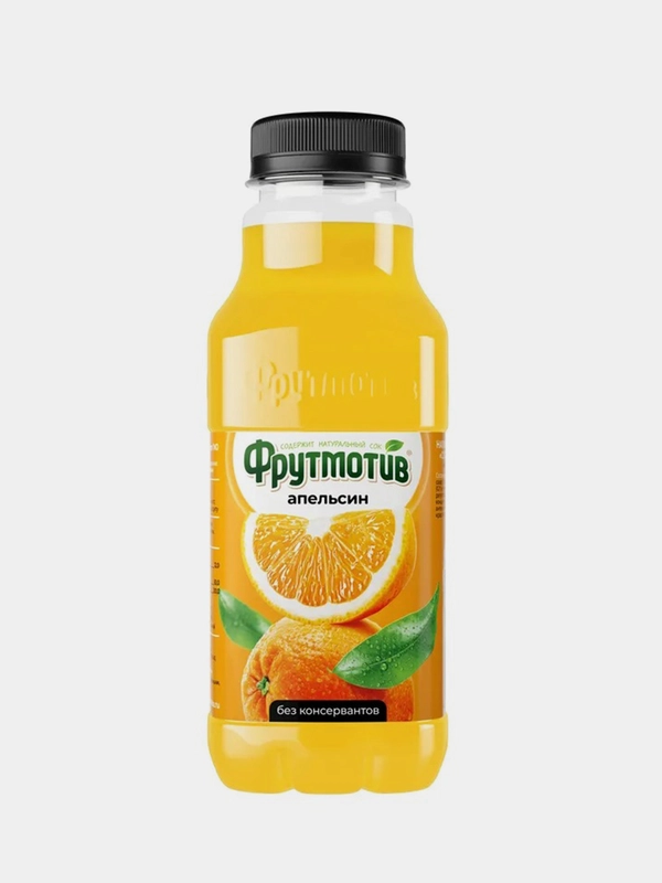 Напиток сокосодержащий Фрутмотив со вкусом апельсина, негазированный, 0,5л