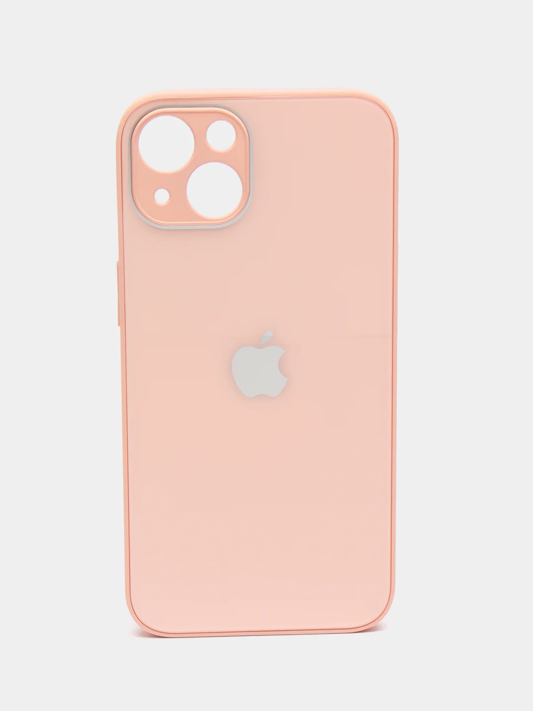 Розовый чехол для айфон со стеклянной панелью iPhone 11, 12, 13, 14, Pro, 12 Pro Max, 14 Pro