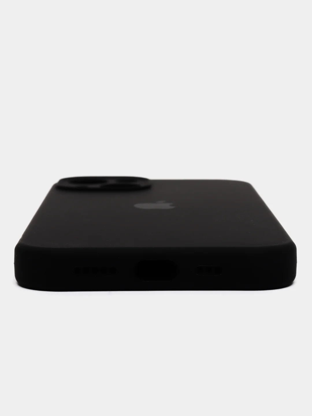 Черный чехол Silicone Case iPhone 11, 13, 14, Pro, Max, с закрытым низом, айфон, силикон кейс