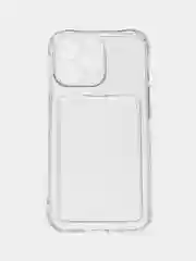 Прозрачный чехол для iPhone 7/8 Plus/XR/11/12/13/Pro/Pro Max, силиконовый, с карманом для карт