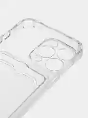 Прозрачный чехол для iPhone 7/8 Plus/XR/11/12/13/Pro/Pro Max, силиконовый, с карманом для карт