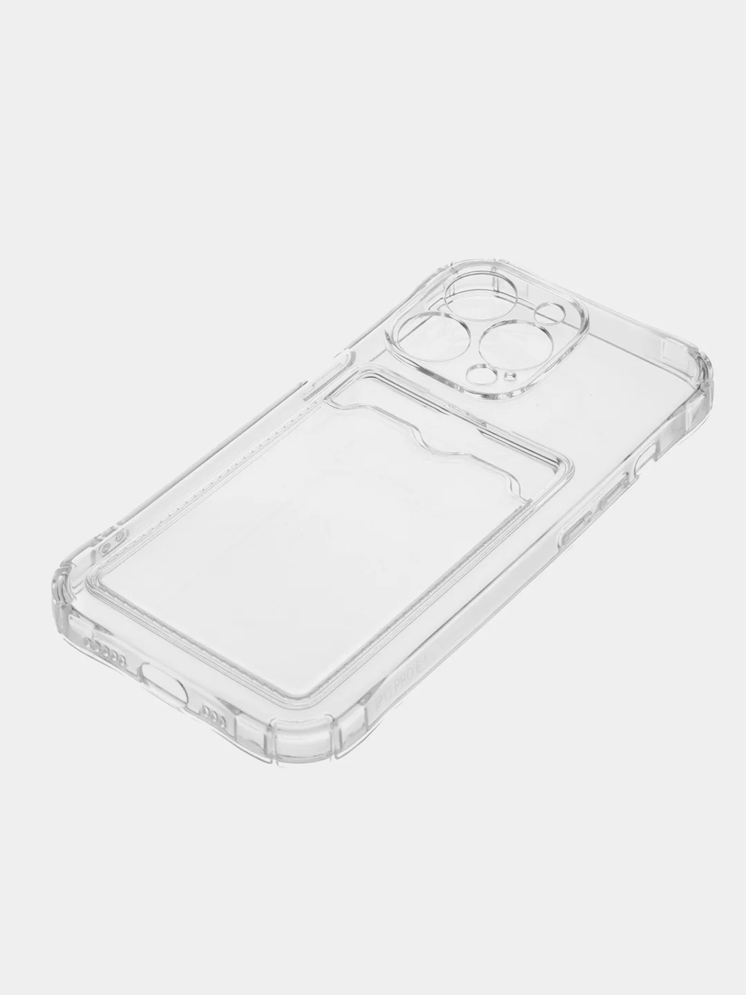 Прозрачный чехол для iPhone 7/8 Plus/XR/11/12/13/Pro/Pro Max, силиконовый, с карманом для карт