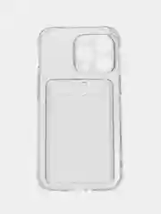 Прозрачный чехол для iPhone 7/8 Plus/XR/11/12/13/Pro/Pro Max, силиконовый, с карманом для карт