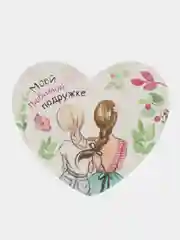 Белый набор мини открыток-валентинок ко дню влюбленных, разные цвета, 2 штуки