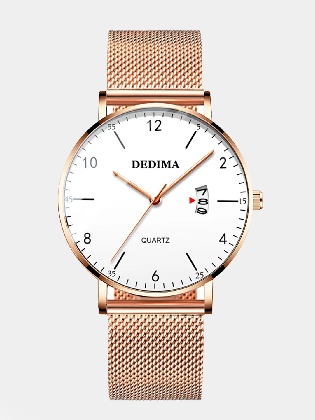 Карамельный мужские наручные часы Dedima D-185, с календарём, в подарочной упаковке