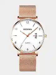 Карамельный мужские наручные часы Dedima D-185, с календарём, в подарочной упаковке