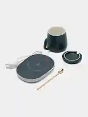 Зеленый кружка с подогревом от usb / Чашка для чая и кофе / Термокружка/ Европереходник