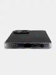 Черный силиконовый чехол на Realme C35 / Реалми С35 прозрачный, с рисунком, защита камеры