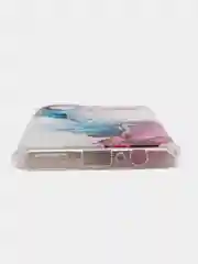 Ледяной силиконовый чехол на Honor X7 2022 / Хонор Х7 2022 прозрачный, с рисунком, защита камеры