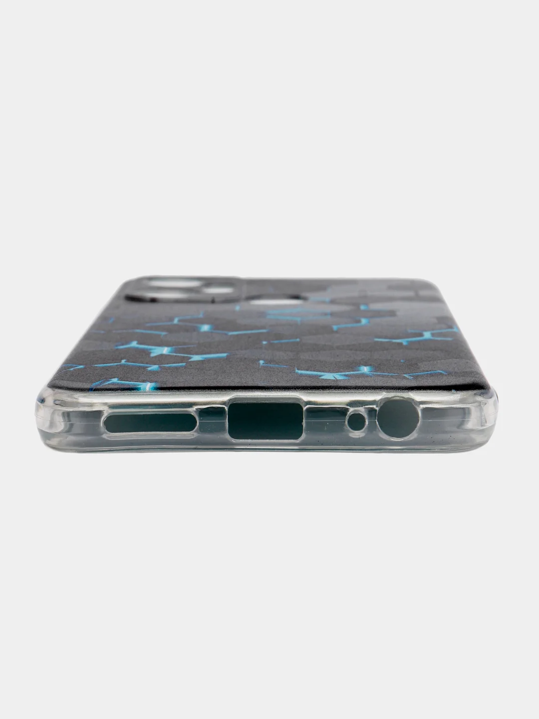 Бирюзовый чехол на Infinix Smart 6 Plus / Инфиникс Смарт 6 Плюс с рисунком, защита камеры