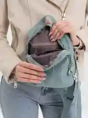 Бирюзовый рюкзак женский мини
