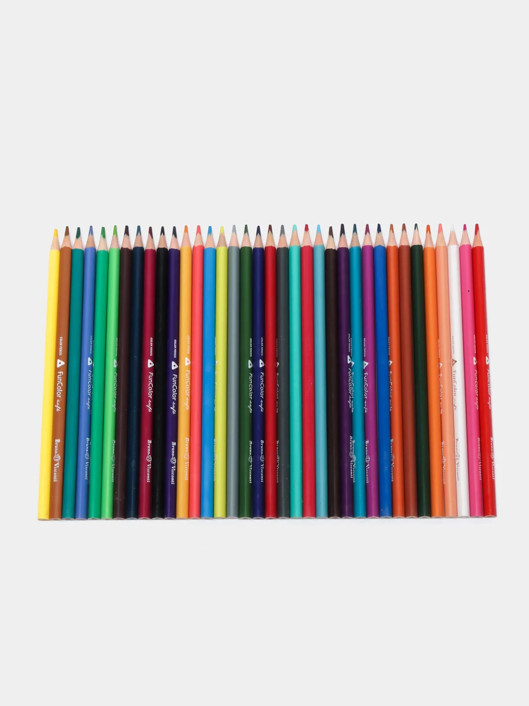 Шоколадный карандаши цветные 12, 18, 24, 36 цветов Funcolor пластиковые, в картонной тубе