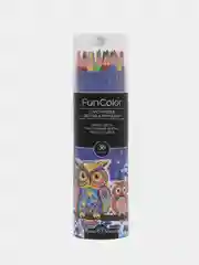 Шоколадный карандаши цветные 12, 18, 24, 36 цветов Funcolor пластиковые, в картонной тубе