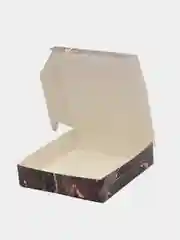 Серый коробка подарочная, складная, "23 февраля/ 8 марта",  14 см х 14 см х 3,5см