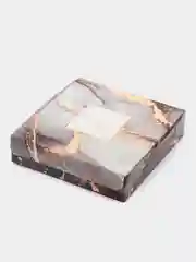 Серый коробка подарочная, складная, "23 февраля/ 8 марта",  14 см х 14 см х 3,5см
