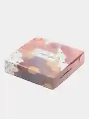 Пастельно-коралловый коробка подарочная, складная, "23 февраля/ 8 марта",  14 см х 14 см х 3,5см
