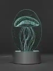 Красный светильник-ночник 3D, светодиодный, с пультом, цветной, RGB