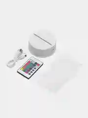 Золотой светильник-ночник 3D, светодиодный, с пультом, цветной, RGB