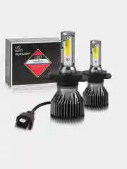 Светодиодная LED лампа С6 H4, H7 и H8/H9/ H11 6000 Лм, комплект 2 штуки