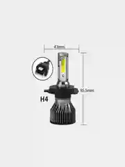 Светодиодная LED лампа С6 H4, H7 и H8/H9/ H11 6000 Лм, комплект 2 штуки