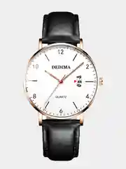 Белый мужские наручные часы Dedima D-185, с календарём, в подарочной упаковке