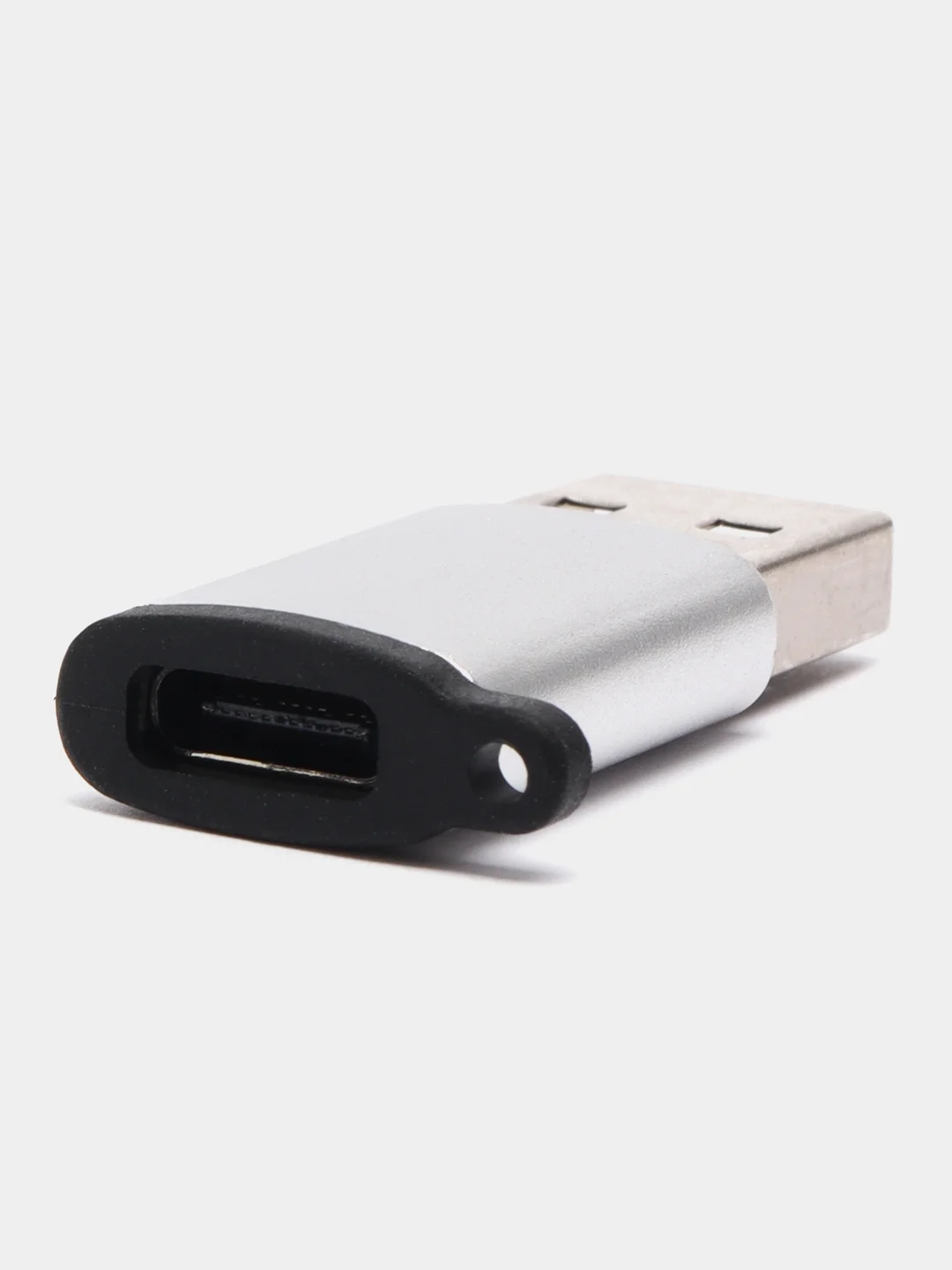 Серебряный переходник адаптер type-c usb 3.0 otg