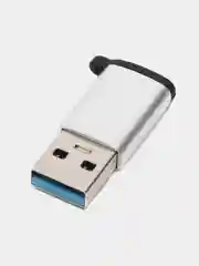 Серебряный переходник адаптер type-c usb 3.0 otg