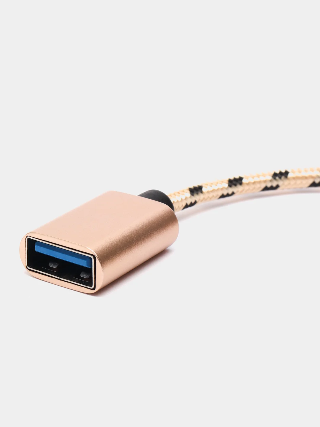 Золотой переходник otg micro usb type-c на usb