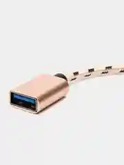 Золотой переходник otg micro usb type-c на usb
