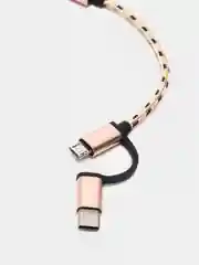 Золотой переходник otg micro usb type-c на usb
