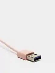 Розовый кабель для зарядки телефона, Lightning, 2.4А, передача данных, с функцией подставки