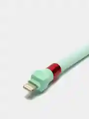 Бирюзовый кабель для зарядки телефона, Lightning, 2.4А, передача данных, с функцией подставки