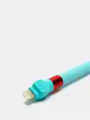Голубой кабель для зарядки телефона, Lightning, 2.4А, передача данных, с функцией подставки