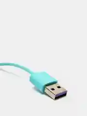 Голубой кабель для зарядки телефона, Lightning, 2.4А, передача данных, с функцией подставки